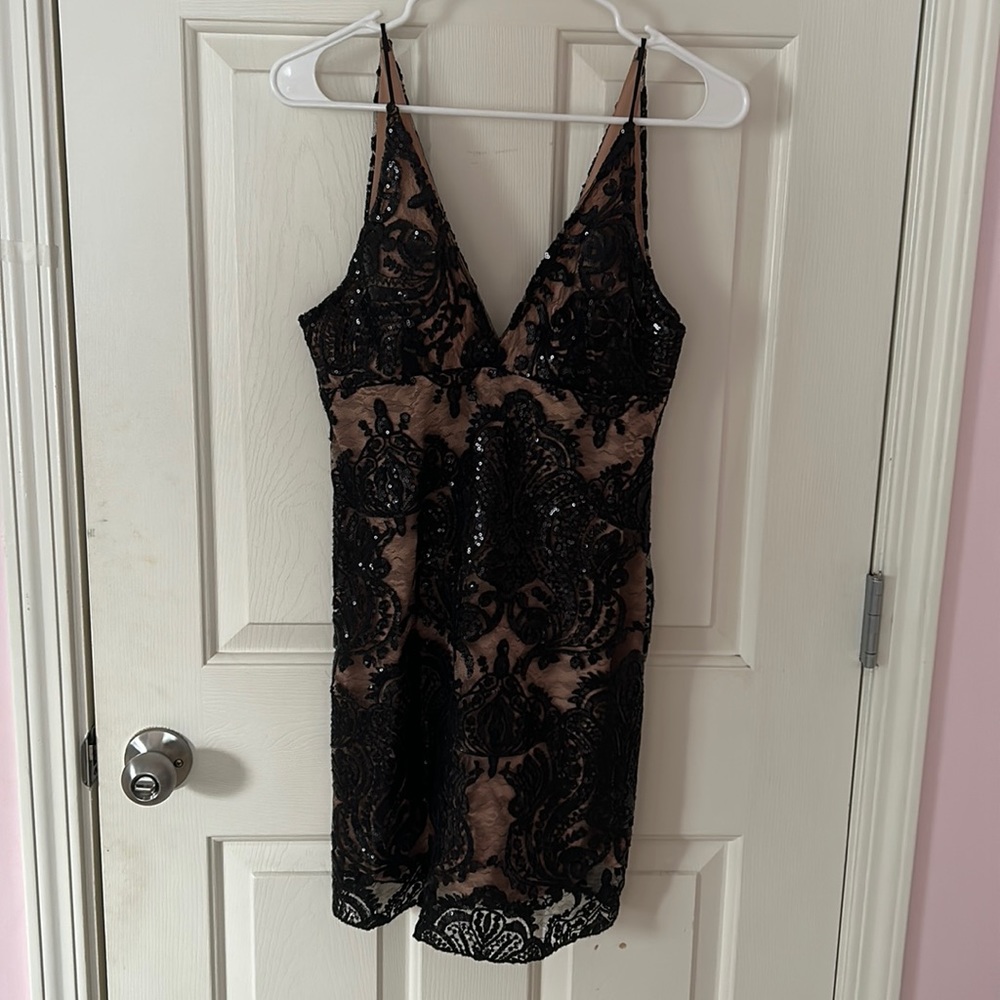 Black sparkly free people dress